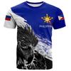 The Philippines Flag Men's T-shirt 3D Printed Philippine National Emblem Tops Short Sleeve O-Neck Oversized Sportswear T Shirts