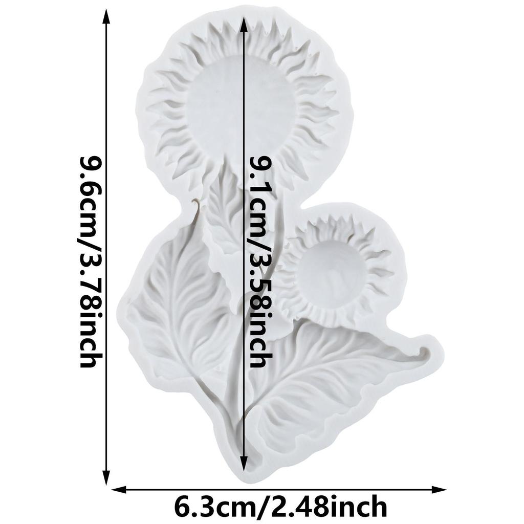 Sunflower Silicone Molds Sunflower Fondant Mold Cake Decorating Tools Cupcake Topper Chocolate Candy Craft Gum Paste Polymer Clay