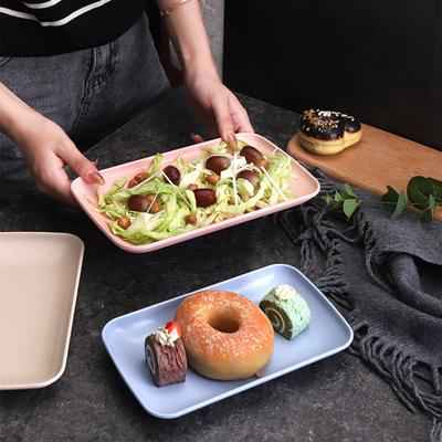 Serving Plate Food Grade Stackable Plastic Nordic Style Table Snack Serving Plate Dessert Tray Home Supplies