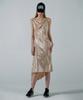 Sculpter Unbalance Cowl Satin Dress Pale Beige
