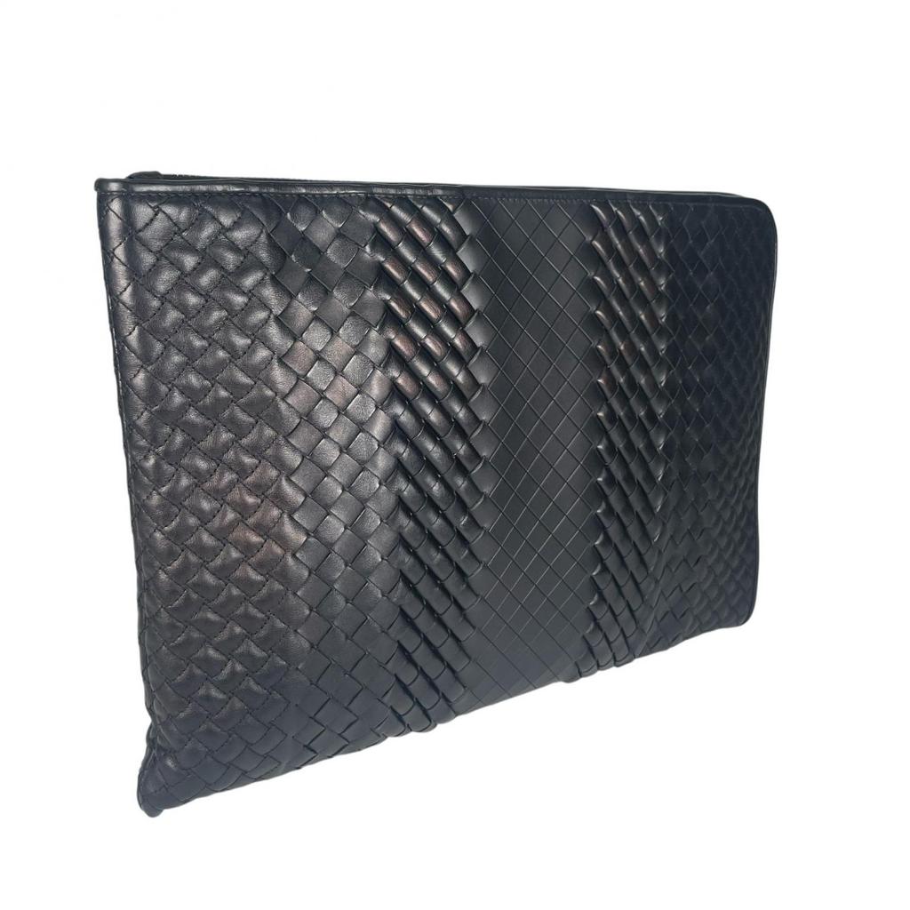 BOTTEGAVENETA Intreccio Inhemaratore Clutch bag black mens used