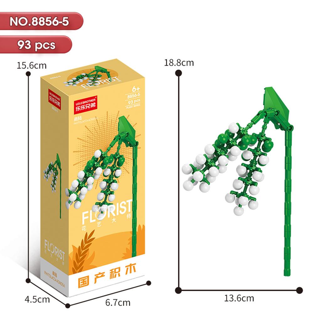 Hot Creative Small Building Block Flower Art Classic Brick Mini Potted Plant Gift For Girls Desk Decoration Simple Assembly Toys