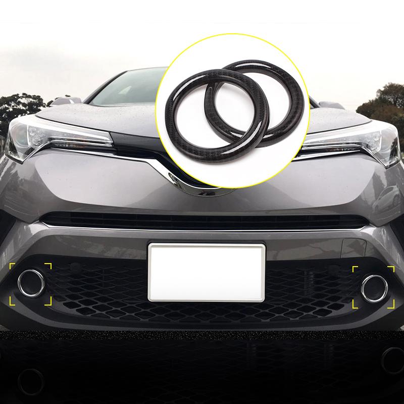 Para toyota C-HR chr 2016 2017 2018 frente do carro/traseiro luz de nevoeiro capa guarnições traseira cauda pára-choques foglight lâmpada moldagem