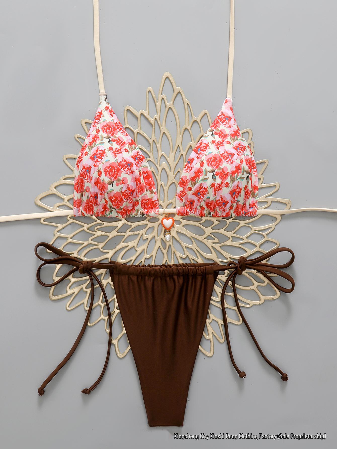 2026 Европейский и Американский Женский Сексуальный Бикини-Купальник с Разрезом Small