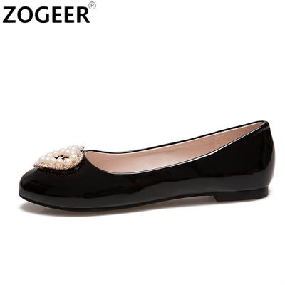 Fashion Sweet Women Flats Shoes Casual Flat Loafers Shoes Woman Comfortable Luxury Crystal Red Black Office Love Wedding Shoes Female