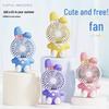 Cute Cartoon Handheld & Desktop Portable USB Fan CN Plug (adapter Included)