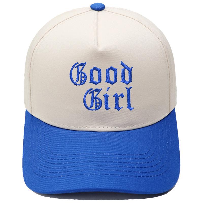 Good Girl Truck Driver Hat Embroidery Vintage Leopard Print Color Matching Baseball Cap European and American Men's Casual