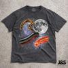 Three Millipede Moon Shirt, Cosmic Bug Tee, Space Insect T-shirt, Celestial Arthropod Design, Galaxy Millipede Graphic Top
