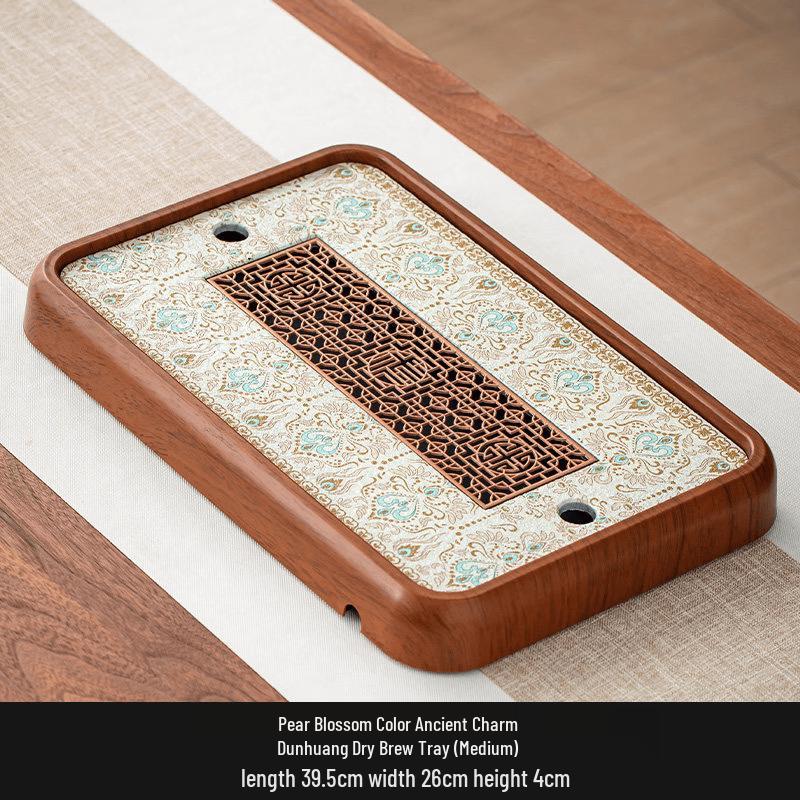 Dunhuang Style Rosewood Tea Tray