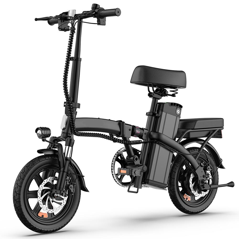 Urlife F1L Foldable Electric Bicycle 250W Motor 14" Tire City Electric Bike 48V 7.8Ah Dual Disc Brakes Max Load 120Kg LCD Display