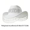Bride To Be Fringed Hat for Women Cosplay Costume Cowboy Hat Bachelorette Party Headwear Wedding Celebration Headpiece