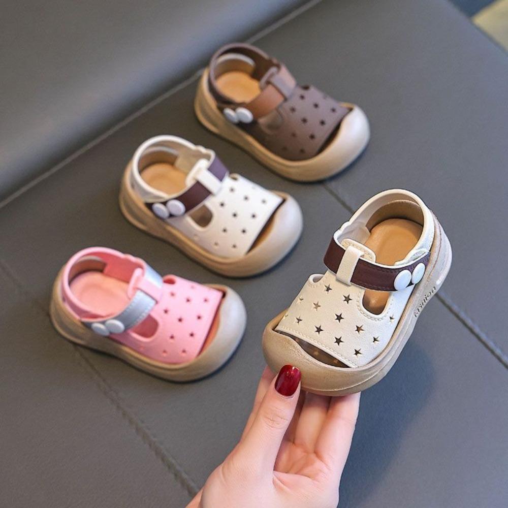 1pair with Straps Baby Toddler Shoes Closed Toe Children's Shoes  Toddlers