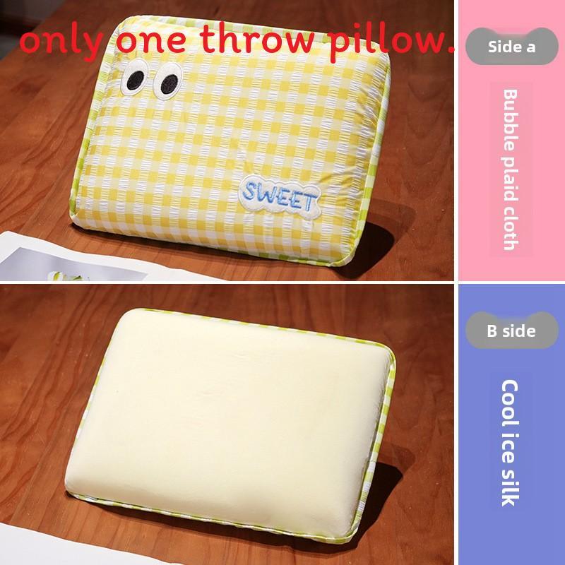 Grid Nap Pillow With Memory Foam For Office Rest And Student Dorm Use