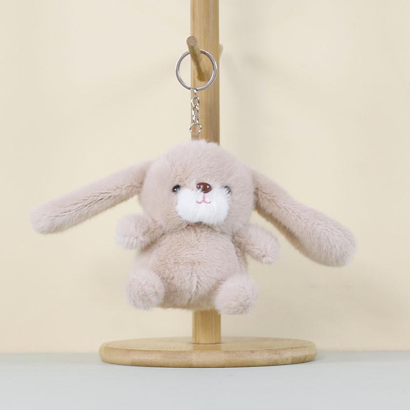 Cartoon Rabbit Plush Toy Keyring With Soft Polyester Material For Children