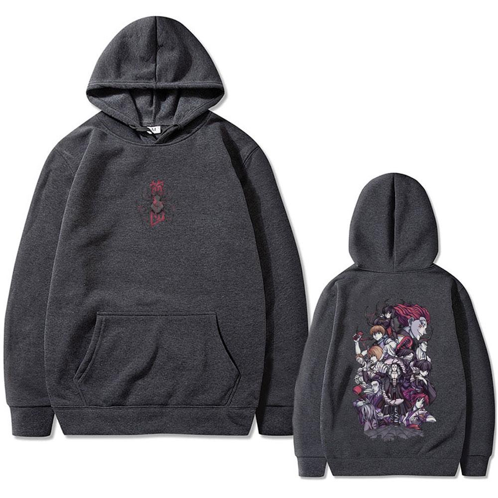 Anime Hunter X Hunter Phantom Troupe Spider Hoodie Men Women Casual Vintage Pullover Hoodies Male Fashion Oversized Tracksuit
