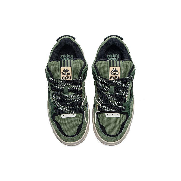 Kappa Casual Fashion Comfortable Bread Shoes Shock Absorbing Wear Resistant Low Top Skate Shoes Unisex sneaker Green Black K0DZ5CC16-3994