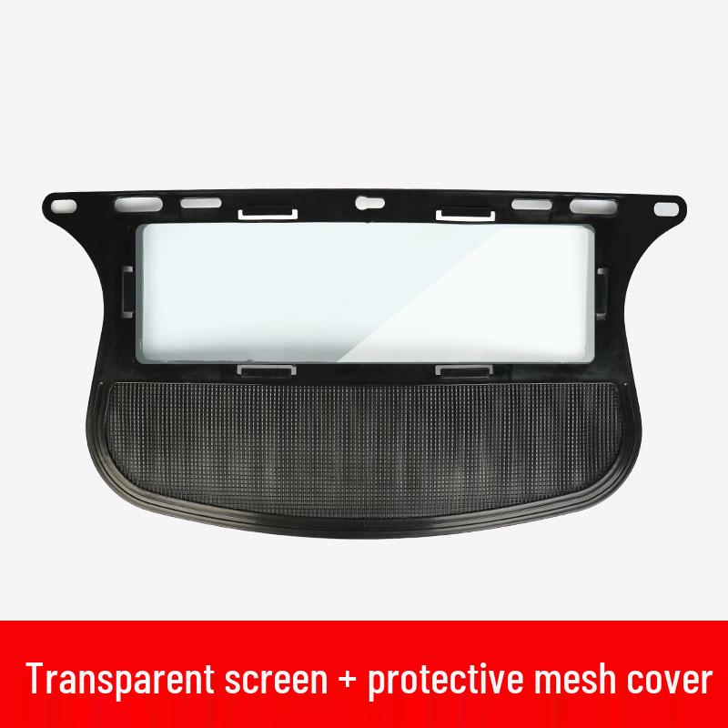 Head-Mounted Steel Mesh Face Shield for Landscaping and Horticulture with Explosion-Proof Protection for Trimmer and Weed Eater Use