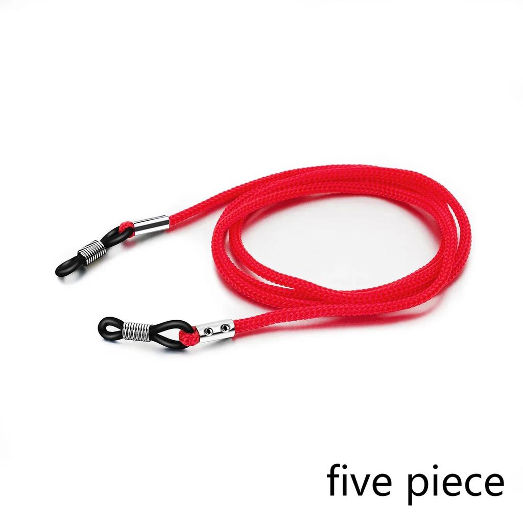 5 Stück Verstellbarer Brillenbandhalter Anti-Rutsch Brillenkordel Seil Sport Sonnenbrillen Kette Lanyard Brillenhalter Damen Herren