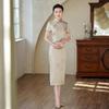New Chinese silk cheongsam 1011 new summer daily improvement national style young mulberry silk cheongsam dress