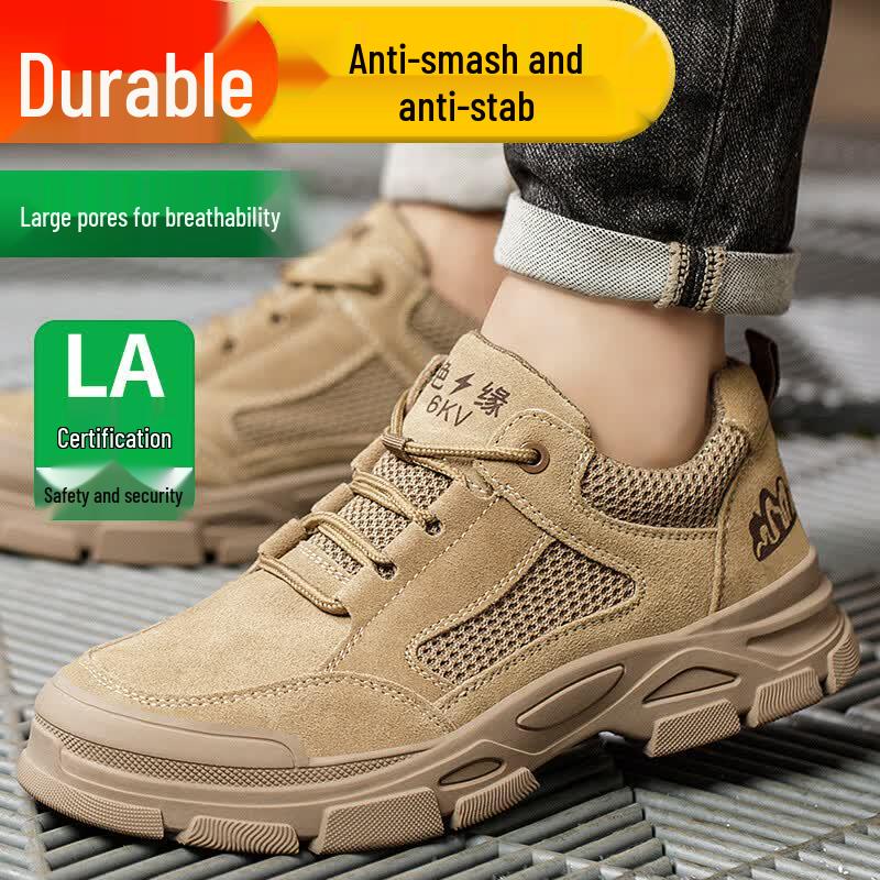LAOGUANJIA Men s Suede Leather Safety Work Shoes 35
