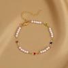 Pulsera de Corazón Colorida Coreana Para Mujeres Exquisita Cadena de Metal de Circonita de Cristal Pulseras Brazaletes Joyería de Fiesta de Boda para Niña Regalos