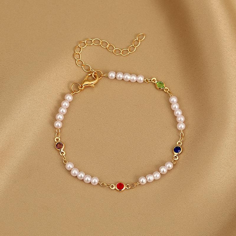 Pulsera de Corazón Colorida Coreana Para Mujeres Exquisita Cadena de Metal de Circonita de Cristal Pulseras Brazaletes Joyería de Fiesta de Boda para Niña Regalos