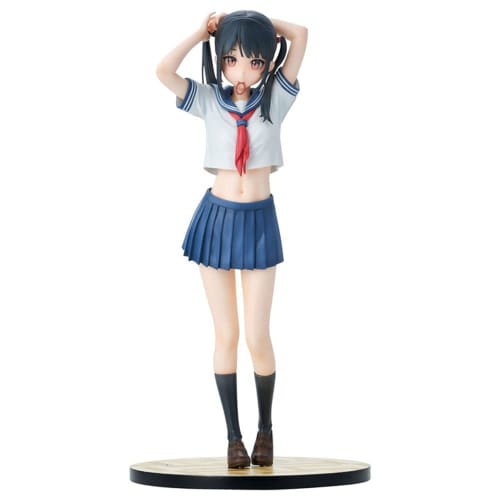 Anime Figure Kantoku Sailor Fukuno Manaka JK Junior High School Service Girl Waifu Figure with Removable Clothes, Cute Double Ponytail Loli Hot Girl S