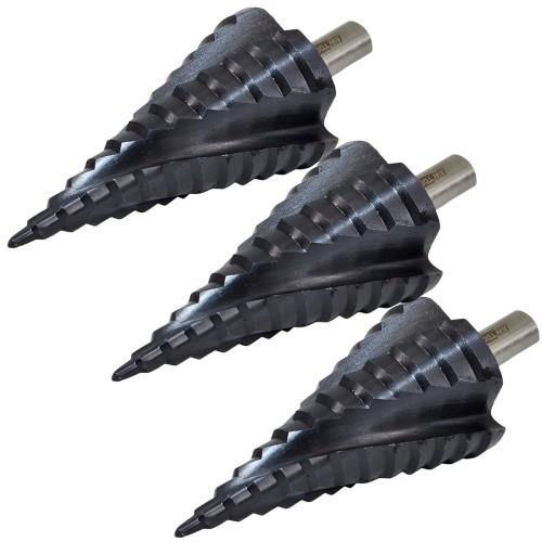AW Tools Spiral-Stufenbohrer-Set (3er-Pack)