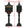 Wall Mounted Mailbox Aluminum Vintage Style Rust Resistant Green