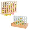 High-quality Wooden Connect Four Toy Interactive Game For Parent-child Bonding