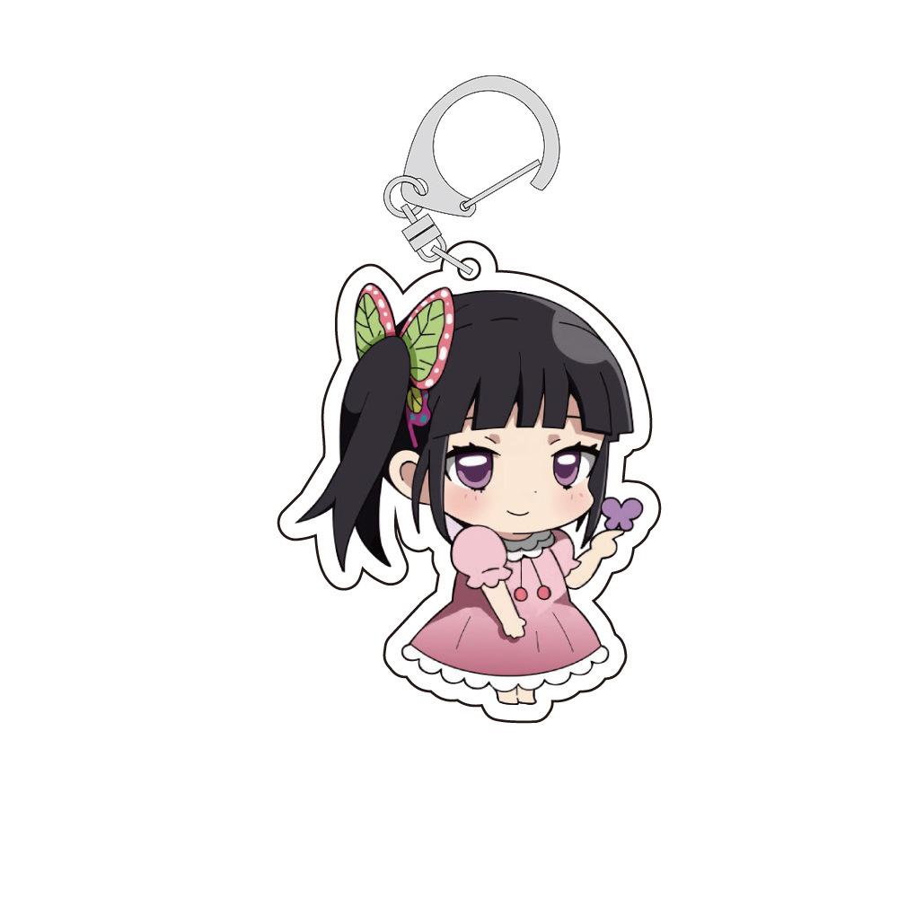 Demon Slayer Kimetsu no Yaiba Anime Pajamas Series Tanjiro Kamado Tokito Muichiro Acrylic Double Sided Lovely Keychain Transparent