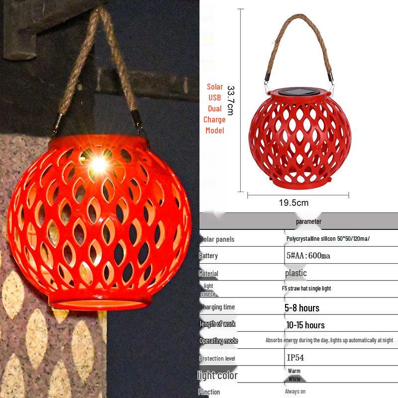

Outdoor Rainproof Solar Hanging Zen Lantern: Atmospheric Pendant Light for Trees and Courtyards