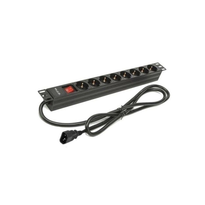 Phasak BNS 3535 Regleta Con Interruptor 8 Tomas De Corriente 2m Negro