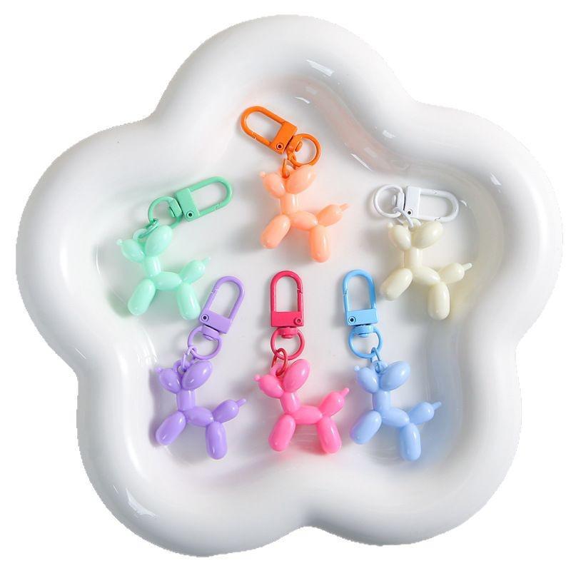 Colorful Macaron Balloon Dog Keychain Pendant - Creative Bag Decoration