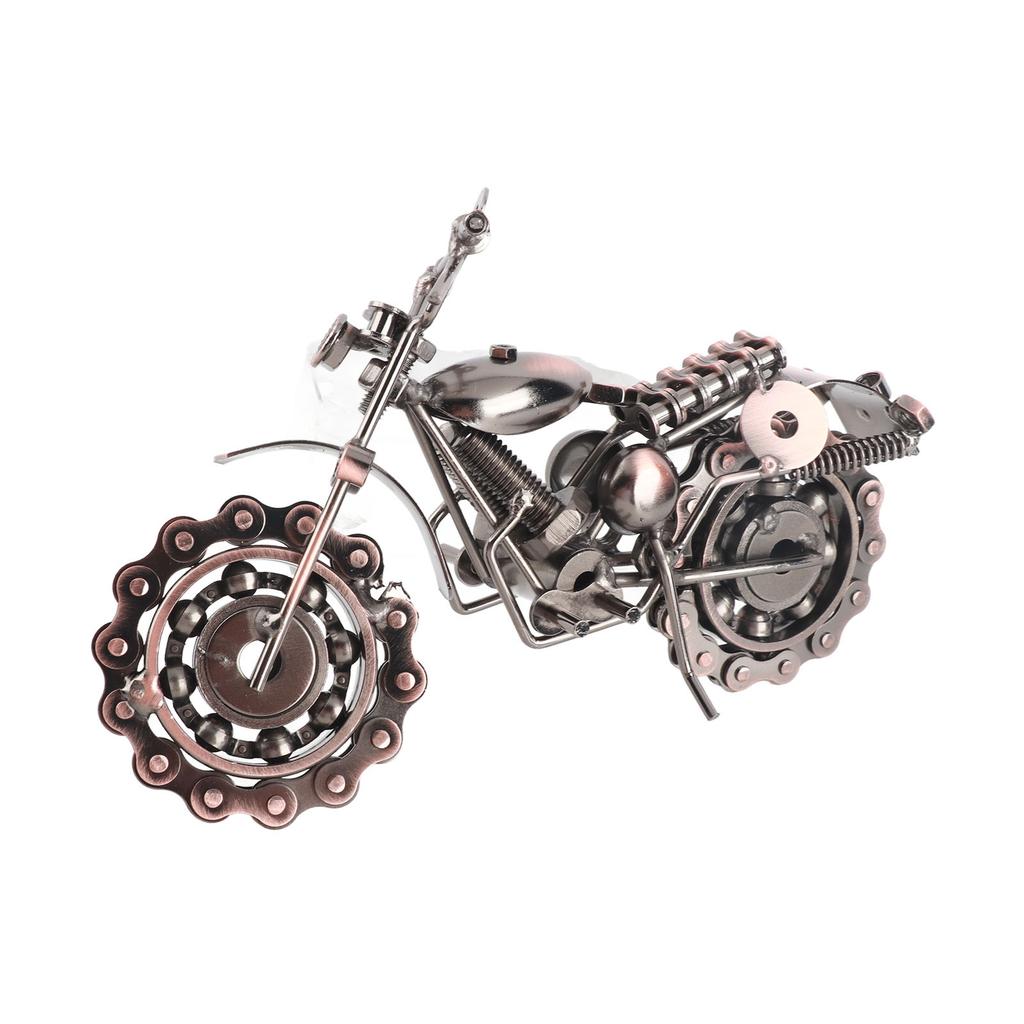 Motorcycle Toy Model Metallic Antique Texture Sturdy Smoothing Metal Motorcycle for Kids Decoration