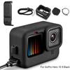 Shockproof Protective Anti-drop Flip Battery Side Cover Silicone Case Removable Lid Lens Cap For GoPro Hero 12/11/10/9 Black