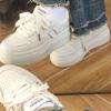 Women's Trendy Platform White Sneakers - Height-Boosting, Casual, All-Match, Campus Style, Spring Collection