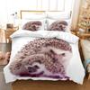 3D Hedgehog Animal Bedding Set Queen Duvet Cover Set Soft Bed Cover Queen Bedroom Bed Cover And Pillowcases Kids Home Textiles