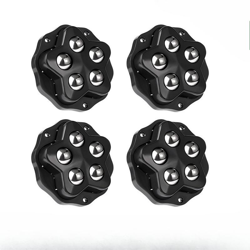 4Pcs/set Mobile Implementation of Furniture Pulley Paste Type Universal Caster Can Be Pasted Universal Wheel Coffee Table Furniture Free Punching