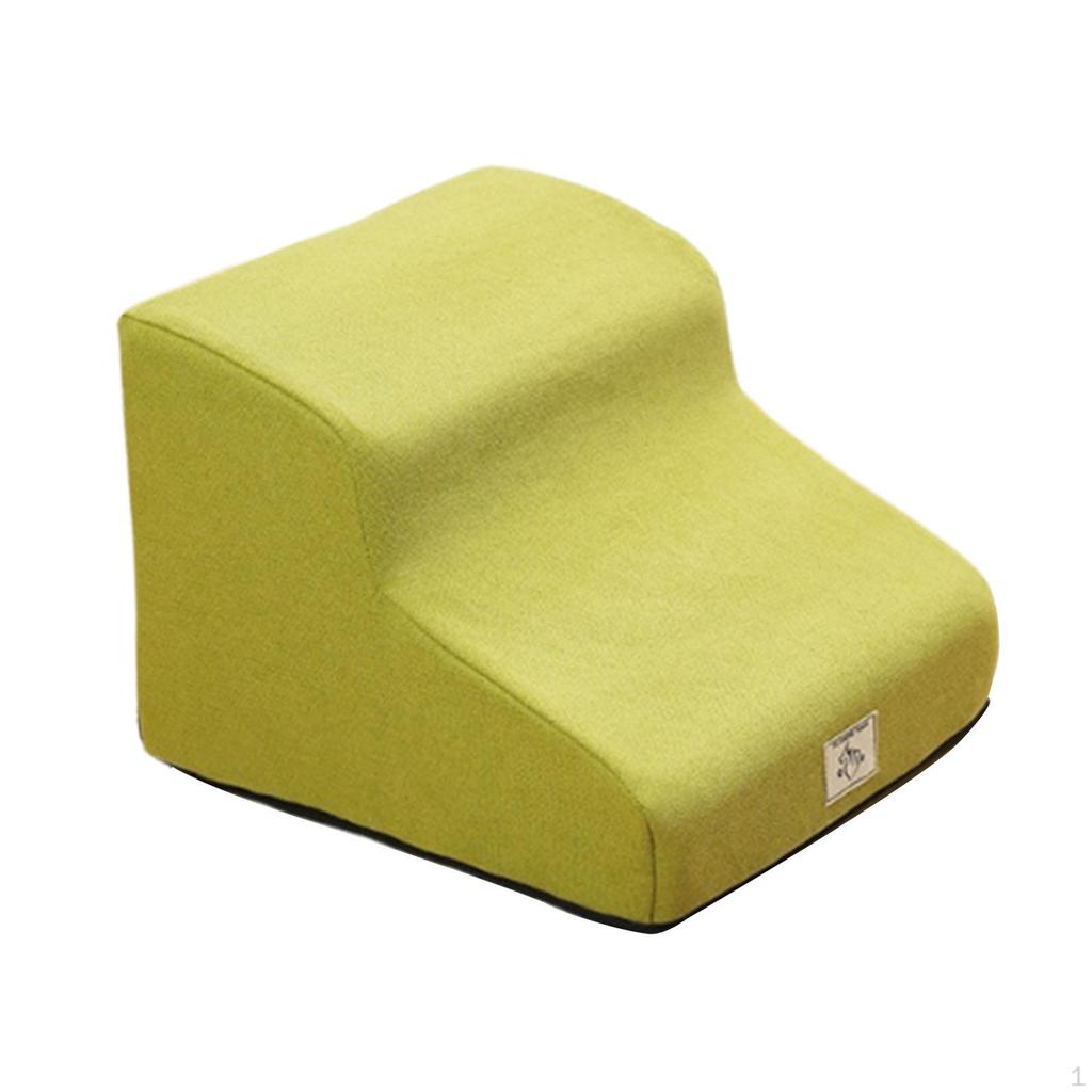 Dog Stair 2 Steps Ladder Portable Non Slip Removable Washable Cover Pet Stairs for Older Dogs