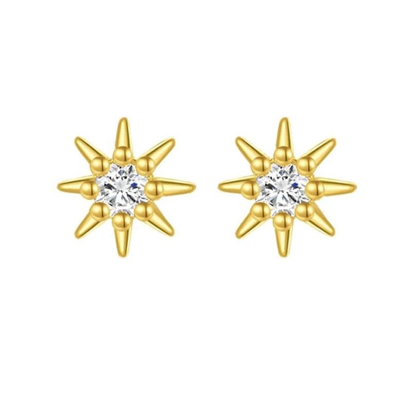 20G Gold Plated Flat Back Stud Earrings for Women Dainty Hypoallergenic Stainless Steel Cartilage Piercing Jewelry 20G-5mm-0.19in