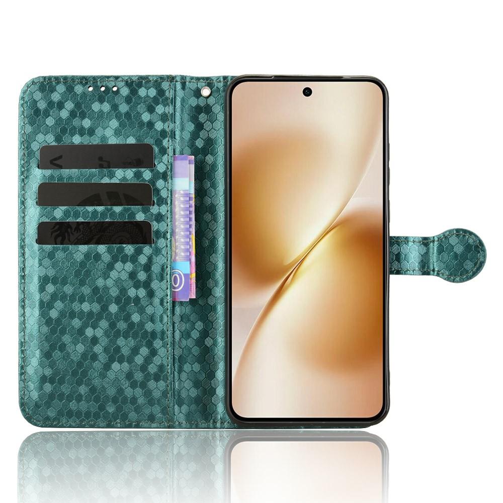 

For vivo X200s 5G Wallet Case Dot Pattern Imprint PU Leather Phone Cover Black