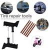 (Tubeless Tyre Puncture Kit with Piller and Cars, Bikes Puncture Repair Kit. (1Pcs Reamer+1Pcs Probe+1Rubber Glue+10Pcs Strips+1Pcs Nose Plier+1Tire