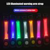 Brassard lumineux LED haute visibilité Sports de plein air clignotant bande de sécurité lumineuse réglable nuit marche course équitation bras lumineux