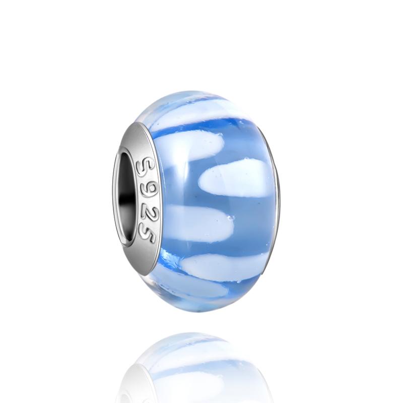 Matte Black Collection copper ThreeDimensional FlowerStriped Glass Bead Charms Compatible With Do It Yourself Bracelets Necklaces Exquisite Pieces P