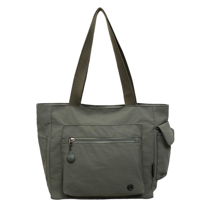 2025 new lazy style versatile literary class shoulder bag large capacity minimalist solid color casual commuting handbag
