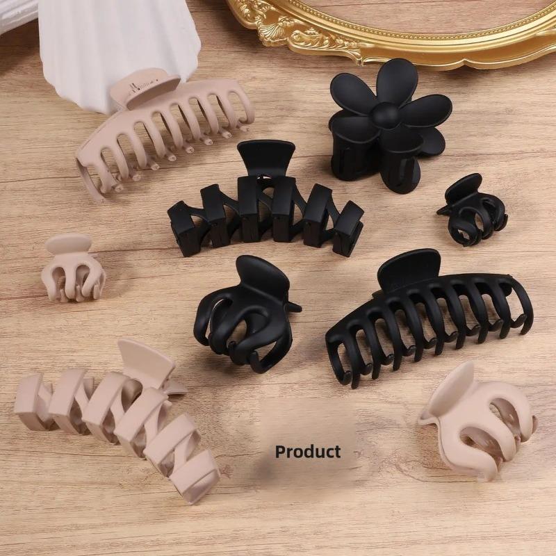New Fashion Milk Cafe F Hairpin Combination Grab Clip Set Amazon Frosted All-match Hinky Hair Accessories Shark Clip