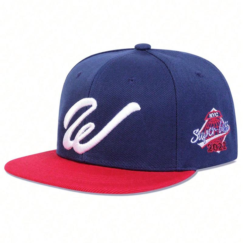 Unisex W Letter Embroidery Hip-hop Hats Spring Autumn Outdoor Adjustable Casual Baseball Caps Sunscreen Hat
