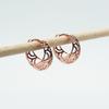Purple Gold Hollow Earrings Women'S Earrings Simple And Exquisite Rose Gold Plated Earrings