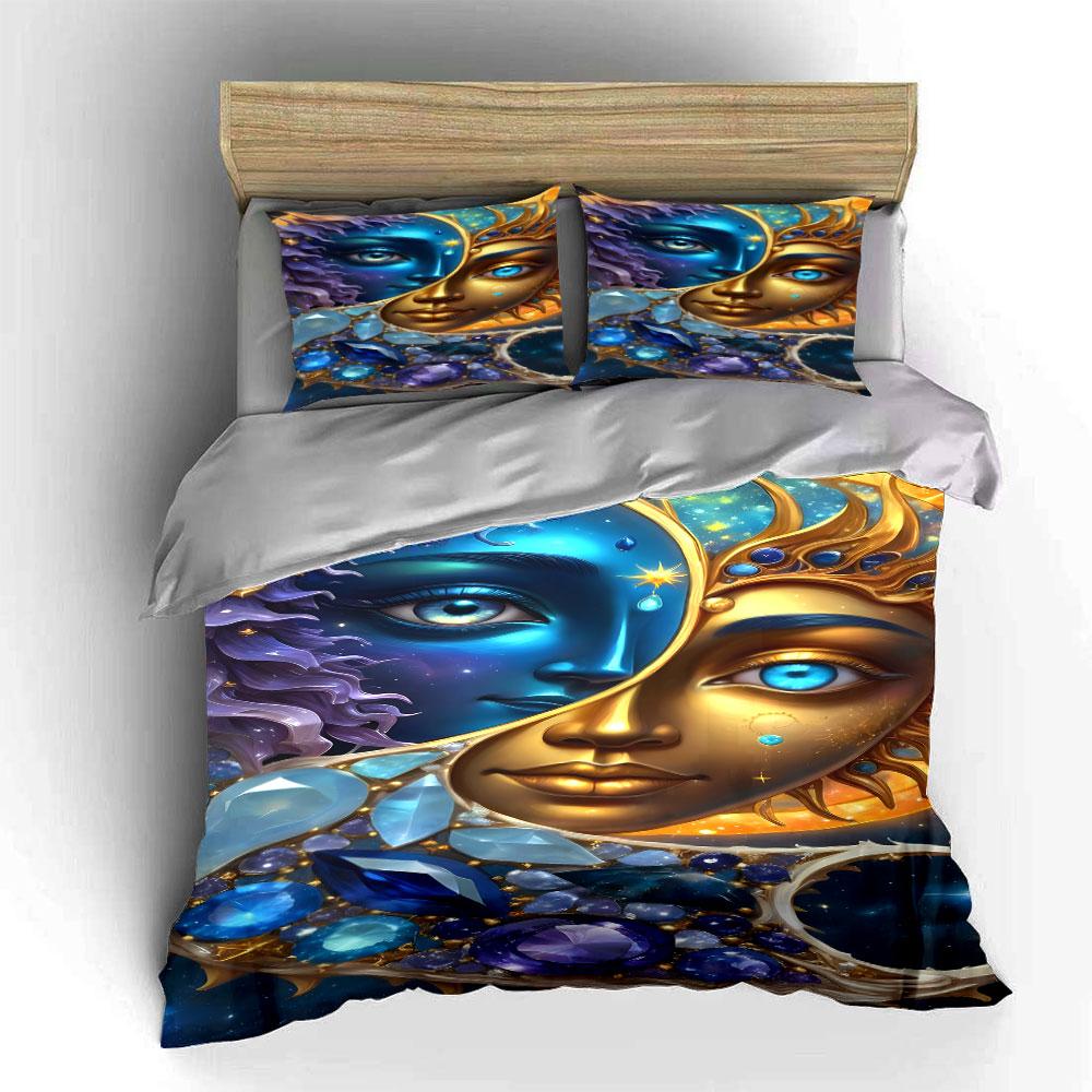 Sun, Moon, and Stars. Bedding Sets Duvet Cover Sets Duvet Covers Pillowcases(1 * Duvet Cover 2 * Pillowcases Without Duvet Insert)